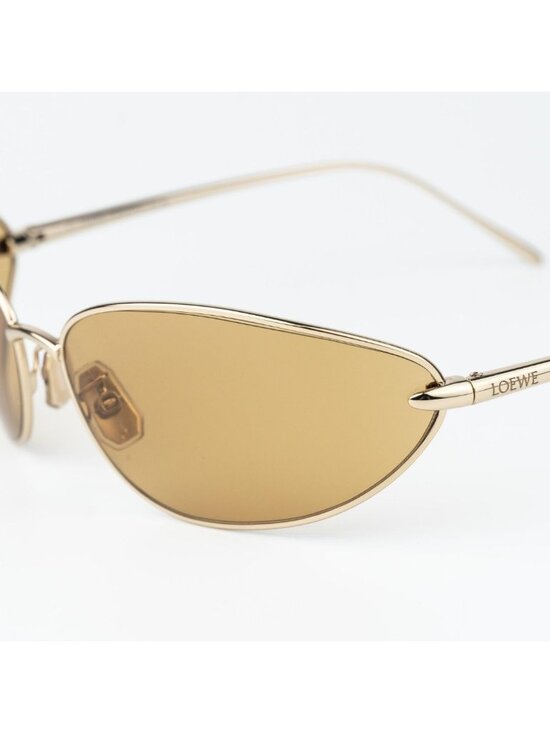 Loewe Women Sunglasses Gold Brown Wraparound LW40164U 32E NEW AUTHENTIC main image 7